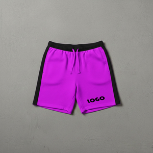 Shorts pour hommes sur mesure en gros, 100% coton molletonné, logo imprimé en 3D, poches arrière, couleur unie - Product Image 6