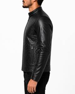 Chaqueta de Cuero Elegante para Hombre, Material Genuino de Primera Calidad, Acabado Suave y Cómodo, Prenda Exterior Informal Moderna, Chaqueta de Cuero de Lujo - Product Image 3