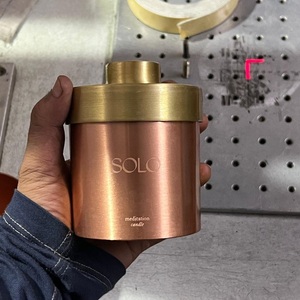 Contenedor de Cobre de Lujo Hecho a Mano con Acabado Mate para Velas, Recipiente de Cera con Logotipo Personalizado para Decoración del Hogar - Product Image 6