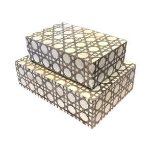 Caja Organizadora de Joyas Rectangular con Incrustaciones de Hueso Hecha a Mano de Alta Calidad a Precio de Mayoreo - Product Image 6