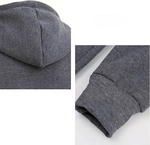 Pullover Hoodie Zipped Pocket <b>Fleece</b> Long Sleeve Tracksuit Tops Cuff Overhead Shirts Hooded Slim Fit Fashion Classic <b>Work</b> Hoody - Product Image 5