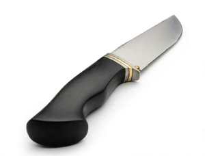 Herramienta utilitaria para exteriores de acero inoxidable, hecha a mano y personalizada, con anillo de latón y madera de ébano negro. - Product Image 4