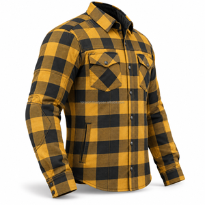 Motorbike Flannel Shirt With Kevlar Lining Designed With Comfortable Fabric Durable Construction & Flexible Fit For <b>Road</b> Riding - Product Image 2