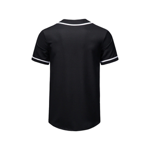 เสื้อเบสบอลแบบกำหนดเองที่ระบายอากาศได้ดี-แขนสั้น ลายเรียบ โพลีเอสเตอร์ 100% ชุดกีฬาฤดูใบไม้ร่วง สั่งทำชื่อทีมได้ ขายส่ง - Product Image 2
