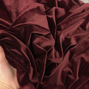 Dark <b>Red</b> Velvet Fabric 100% Polyester Medium Weight Woven Durable Breathable Wrinkle Resistant Quick-Dry for Wedding & Apparel - Product Image 3