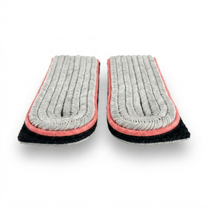 Épaulettes d'uniforme professionnel brodées sur mesure avec bordure rose pour officiers - Product Image 3
