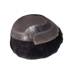 Toupee para Hombre Taz Hair, Peluca de Cabello Humano 100%, Densidad 60%-150%, Cabello Remy Indio, Resistente al Agua, Suave, Ondulado Profundo - Product Image 1