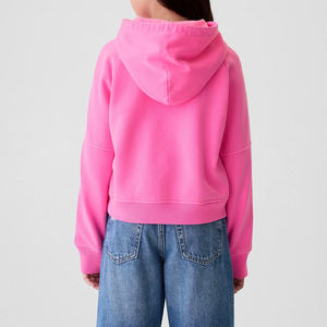 เสื้อฮู้ดเด็กแบบเรียบ สีพื้น สำหรับเด็กผู้หญิงและเด็กผู้ชาย ออกแบบพิมพ์ลายได้ตามต้องการ เสื้อผ้าเด็กขายส่ง สำหรับฤดูใบไม้ผลิและฤดูใบไม้ร่วง - Product Image 3