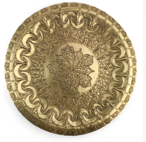 Homemade <b>Moroccan</b> Brass Tray Handcrafted Traditional Artisanal Home <b>Decor</b> Kitchenware Decorative Metalware Unique Gift Idea - Product Image 1