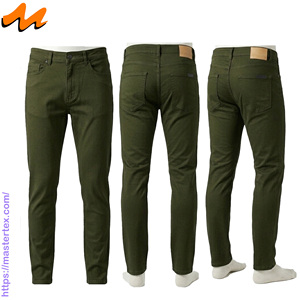 MASTER TEXTILE <b>Men's</b> Straight Fit Casual Pants Solid Color Mid Waist Woven Twill Breathable Button Closure Rivets - Product Image 4