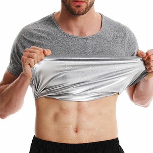 Men's Gray Short Sleeve Quick Dry Rash Guard Shirt Compression Top for <b>Surf</b> Diving BJJ MMA Gym Wear - Product Image 5
