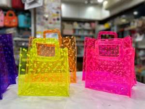 Bolsas de Compras de PVC Transparentes Personalizadas con Asa de Cuero, Bolsas de Regalo con Logotipos - Product Image 5