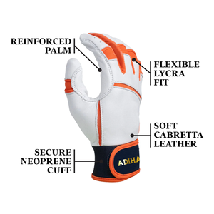 Gants de frappeur de baseball en cuir de qualité supérieure, antidérapants, avec fermeture auto-agrippante, ajustement standard, service OEM personnalisable - Product Image 3