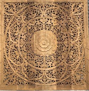 <b>Square</b> Engraved Teak <b>Wood</b> 6ft Wall Hanging Panels 100% Handmade High Strength Eco-Friendly Classic Theme DIY TH Home Decor - Product Image 3