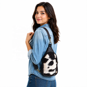Stylish Trending Travel Handbag Cowhide Leather Shoulder Bag Hot Sale Hair <b>On</b> Hide Easy to Carry Multi Uses Money Belt - Product Image 3