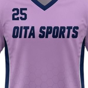 Ensemble d'uniformes de lacrosse unisexe bleu marine lavande, maillot et short en polyester coupe athlétique, vêtements de sport légers pour équipes - Product Image 5