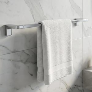 Metallic Grey Towel Rack with <b>Hooks</b> Towel Rod More Durable Towel Hanger <b>Bathroom</b> Organizer for <b>Bathroom</b> Lower Price for Sell - Product Image 5