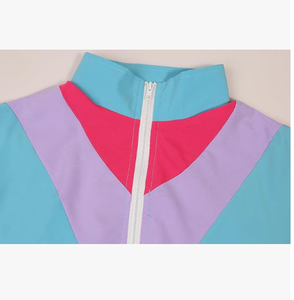 SPEZIA International Women's Color Blocked Tracksuit <b>Set</b> Full Sleeve Turndown Collar Sporty All Seasons Wear - Product Image 5