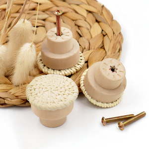 Rattan doorknob luxury <b>door</b> <b>pull</b> <b>handles</b> woven knob <b>handle</b> for home decoration good prices - Product Image 1