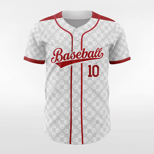 เสื้อเบสบอลแบบยูนิเซ็กซ์  งานพิมพ์ลายแบบ Dye Sublimation สำหรับทีม  ซับเหงื่อ แห้งเร็ว  ผลิตในอเมริกา ขายส่ง แขนสั้น - Product Image 3