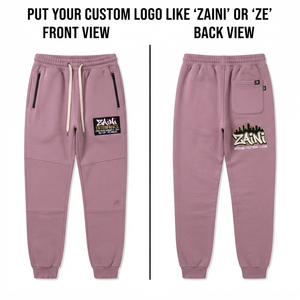 Pantalones Deportivos para Hombre ZAINI, Tela Twill Premium Color Lavanda, Paneles Cosidos en las Rodillas, Secado Rápido, Transpirables, Ecológicos, Cierre con Cordón, Pliegues - Product Image 1