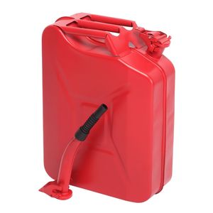 Tanica per Benzina e Diesel in Acciaio Laminato a Freddo Rossa da 20L, Standard USA, con Tubo per Olio - Product Image 4