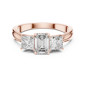 Side Stone 925 Sterling Silver Moissanite <b>Diamond</b> <b>Ring</b> Factory Wholesale Engagement Jewelry Supplier - Product Image 1