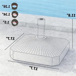 Base per Ombrellone da Esterno Marrone con Base Quadrata, Base per Ombrellone da Terrazzo, Solo Base per Ombrelloni da Patio - Product Image 6