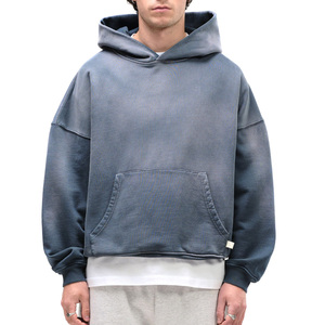 Sweat à capuche délavé style luxe décontracté pour homme – Nouvelle mode hiver streetwear – Impression numérique – Pull à capuche pour homme - Product Image 3