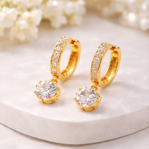 Pendientes de Diamantes Cultivados en Laboratorio, Chapados en Oro, de Lujo, Personalizables, de Alta Calidad, para Mujer, Regalo de Boda y Fiesta, Suministros al por Mayor, Plata 925 - Product Image 4