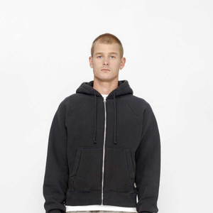 Sudadera con capucha de forro polar grueso, sudadera con capucha de invierno con mangas raglán, chaqueta cálida con cremallera para uso casual y al aire libre - Product Image 5
