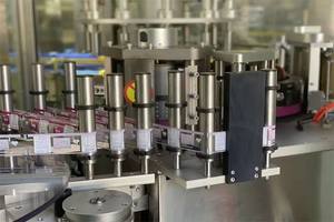 自動回転式OPPラベル貼付機 15000 BPH ホットメルト接着剤塗布機 ガラス瓶用 無段階速度制御付き - Product Image 5