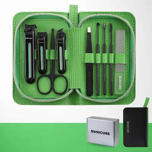 Manicure Kit 9 In 1 Stainless Steel Nail Care Tools Portable <b>Case</b> Classic Style Adult Use - Product Image 6