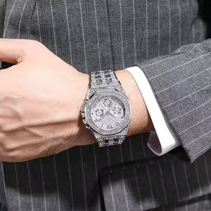 Titan Eclipse Moissanite Diamond Watch for Men Elegant Modern Quartz Fashion Style Imperial Frostbite Moissanite Diamond - Product Image 1