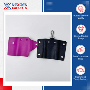 Porte-clés en cuir PU de style classique, très résistants, qualité garantie, quantité en gros disponible, couleur et logo personnalisables, pliables - Product Image 6