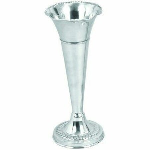 Nickel plaqué trompette Vase mariage décoratif en aluminium sol Vase grande taille moderne plaqué or fleurs affichage Vase - Product Image 1