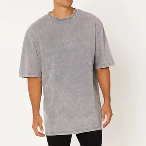 Camisetas de Algodón 100% Personalizadas para Hombre, Estilo Casual, Oversize, Transpirables, Hip Hop, Lavado Ácido, Streetwear, con Logotipo Personalizado, Estilo Urbano 2026 - Product Image 2