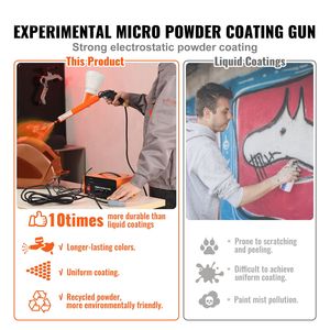 Kit Sistema di Verniciatura a Polvere con Uscita Elettrostatica 50KV, Interruttore a Pedale, Pistola a Spruzzo, Ugelli e Tazze per Rivestimento Epossidico per Pavimenti - Product Image 2