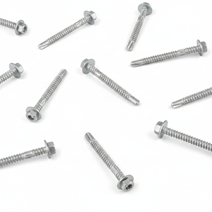 Self-Drilling Screws Washer Head Zinc/Hot-Dip Galvanized Carbon Steel Metric/Inch Standard <b>Deep</b> Coarse Thread Full-Length Class - Product Image 1