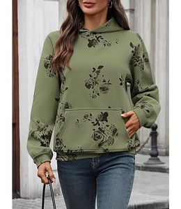 Pull à capuche d'hiver confortable pour femme, 100 % coton, à manches longues, col tombant, imprimé, best-seller, provenant du Bangladesh - Product Image 2