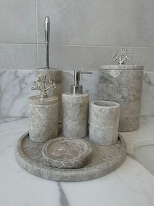 Juego de accesorios para baño de restaurante, decoración de baño de hotel de lujo, accesorios de baño para resort, set de baño para salón, conjunto de baño para viajes - Product Image 3