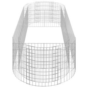 Grandes jardinières surélevées en gabion, robustes, en fer galvanisé argenté - Product Image 5