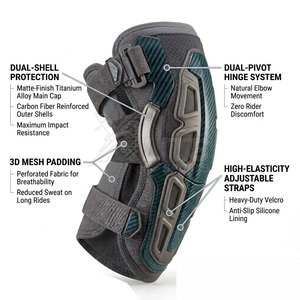 Protector de Codo para Bicicleta, Cómodo, de Alta Calidad, Grueso, Transpirable, con Soporte de Seguridad y Correa Ajustable para Uso Diario - Product Image 6