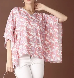 New Turkish Handmade Moroccan Cotton <b>Kaftan</b> Dress Batwing Wide Sleeve VNeck Regular Fit Casual Evening Party Wedding Flared - Product Image 4