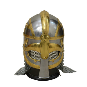 Premium Polished <b>Iron</b> Silver Gold Plated Antique Knight Armour Collectible Decorative Headpiece Multipurpose Display Home - Product Image 3