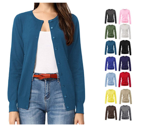 Nuevo Cárdigan de Punto Grueso para Mujer, Estilo Vintage, Manga Larga, Botones Grandes, Informal, Tejido a Máquina - Product Image 6