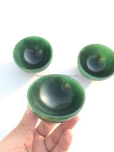 Cuenco de Jade Verde Natural Tallado a Mano, Decoración Feng Shui, Regalo Curativo y Decoración para el Hogar, Venta al por Mayor - Product Image 2