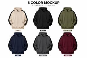 Sweat à capuche oversize beige pour homme en molleton de coton, coupe décontractée, style streetwear, idéal pour l'automne, LOQ MOQ - Product Image 6