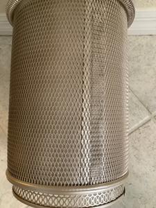 Silver Metal Trash Bin Durable Outdoor Waste Bin Perfect for Garden Patio Balcony Park Commercial and Home Use From India - Product Image 3