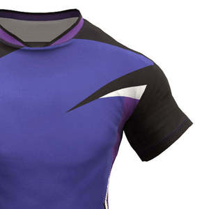 Ensemble de maillots de rugby pour hommes, noir et blanc, sublimé, manches courtes, évacuation de l'humidité, ajusté, toutes saisons - Product Image 4